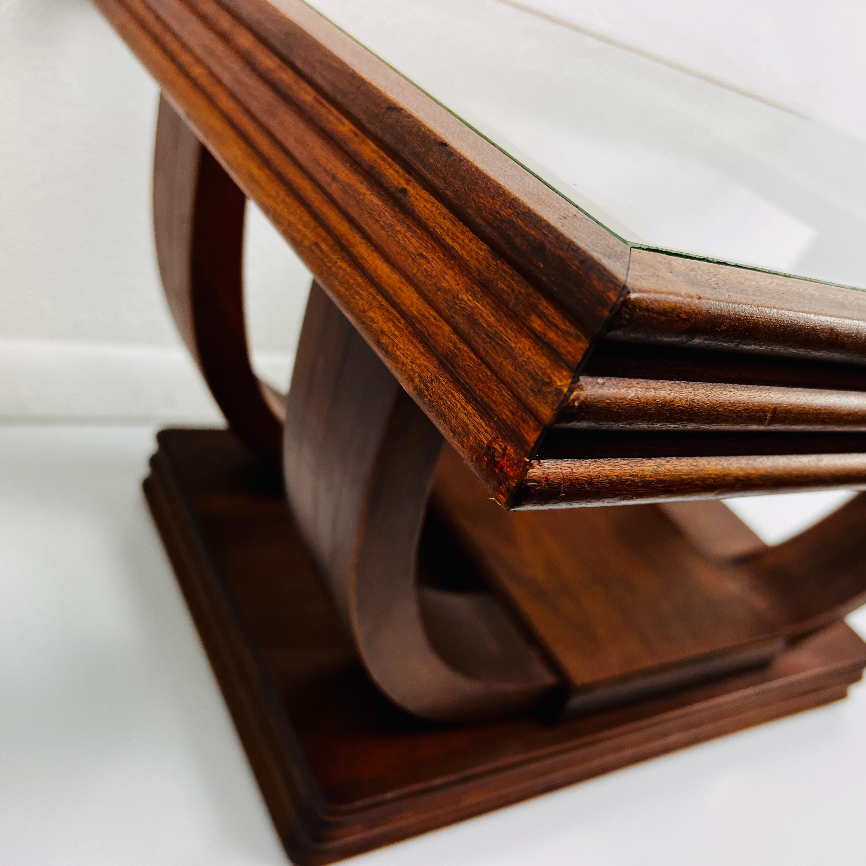 Antique Wood Art Deco Coffee Table 4