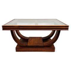 Antique Wood Art Deco Coffee Table