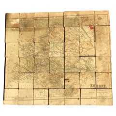 Antique Wood Block Map Puzzle