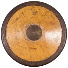 Antique Wood, Brass and Steel Discus, circa 1920