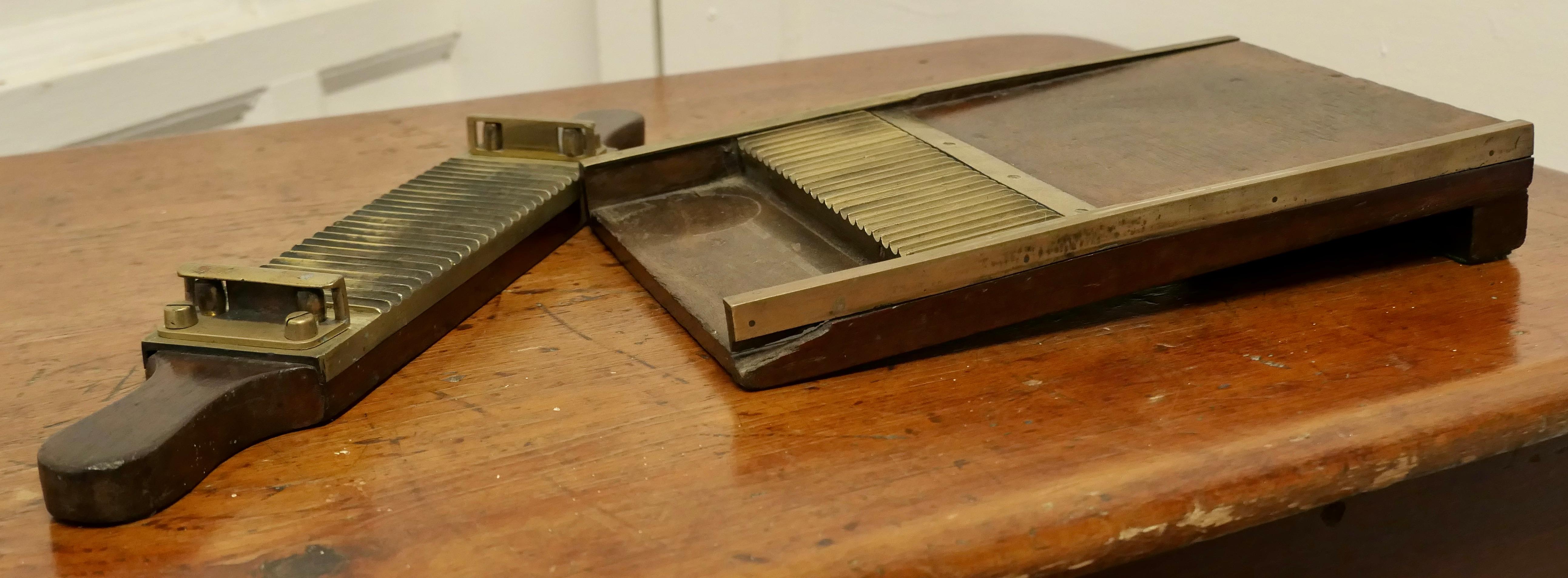 Victorian Antique Wood & Brass Pill Roller from a Pharmacy Apothecary      For Sale