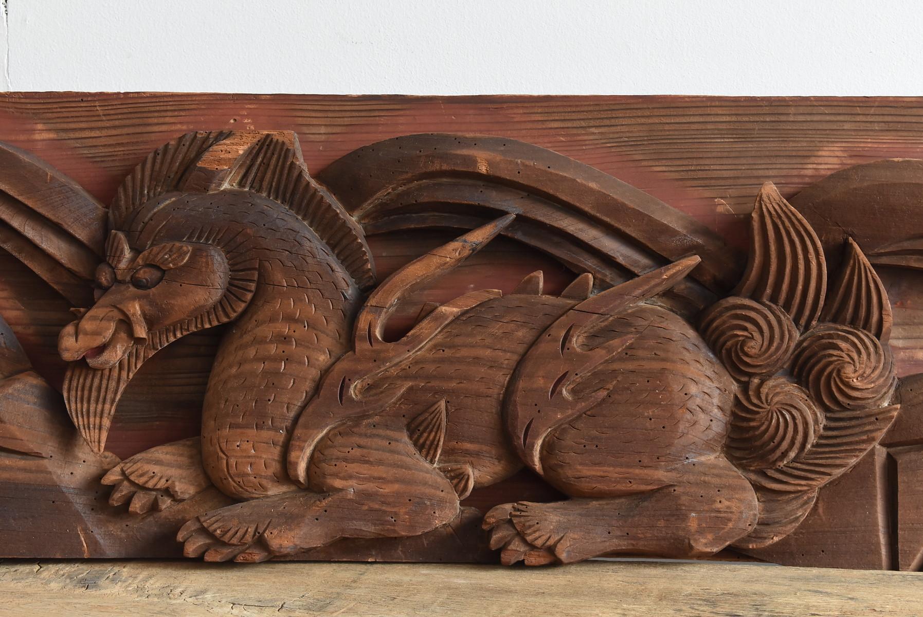 Hand-Carved Antique Wood Carvings at Japanese Shrines and Temples / Headboard / Wall Hanging
