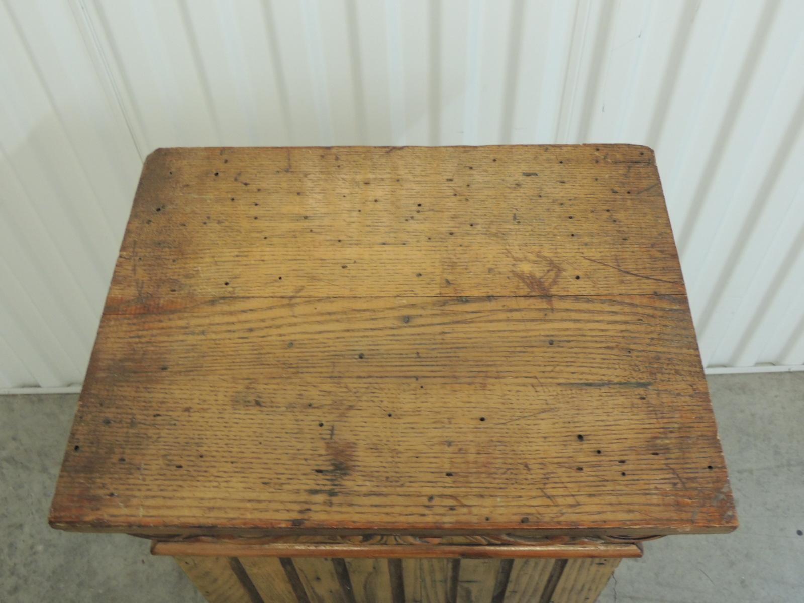 antique wood pedestal