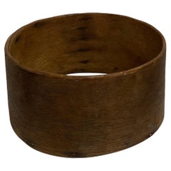 Boîte de rangement à cylindre en bois antique