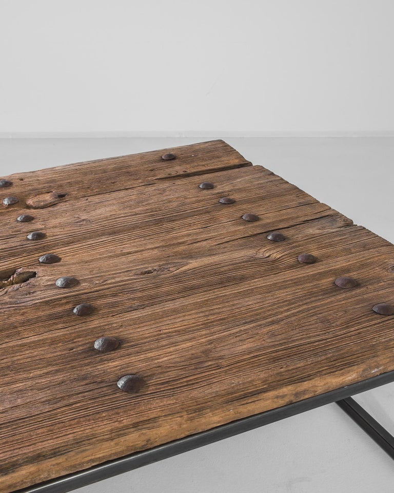 Antique Wood Door Coffee Table For Sale at 1stDibs