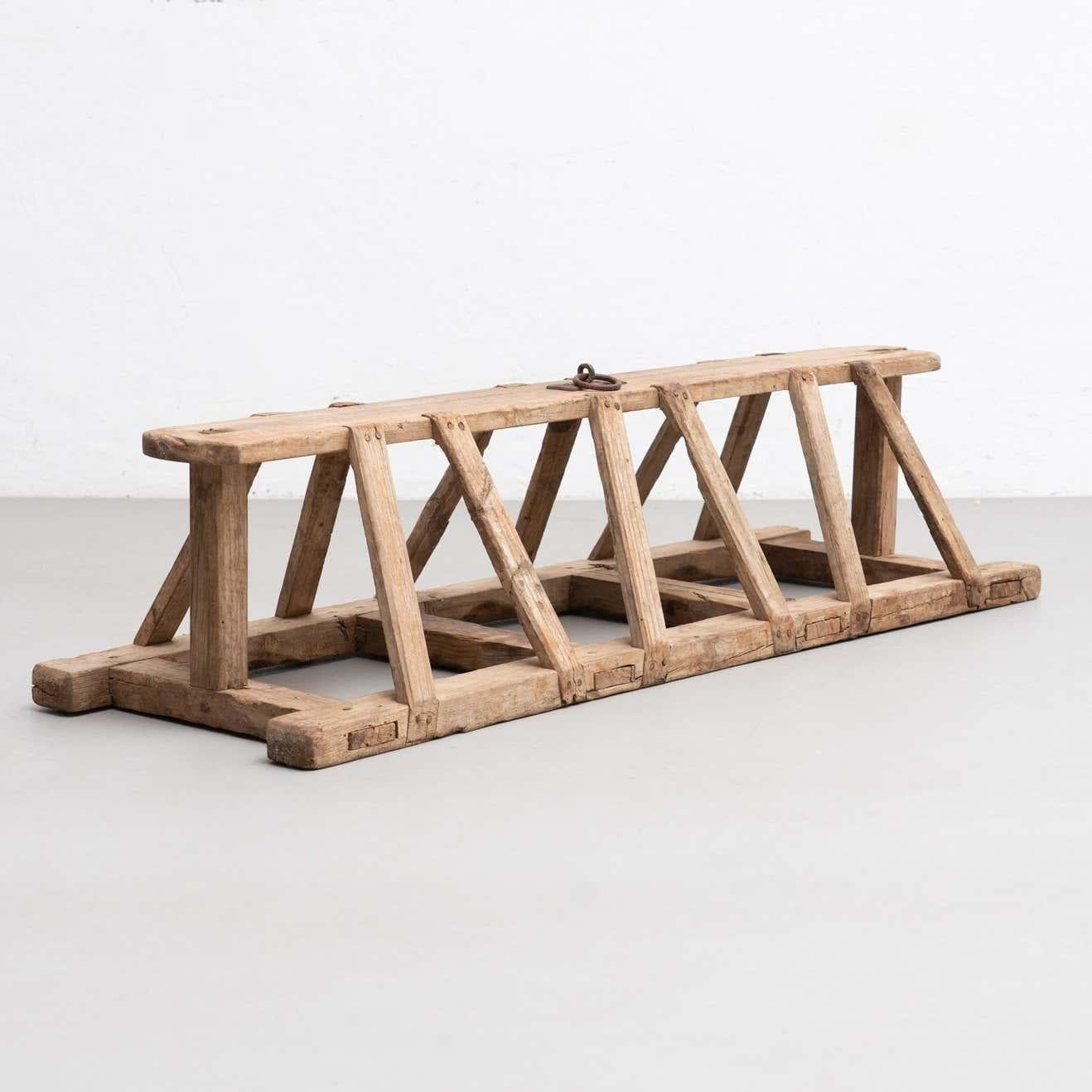 Antike Wood Farming Stroh Tierfütterung (Metall) im Angebot