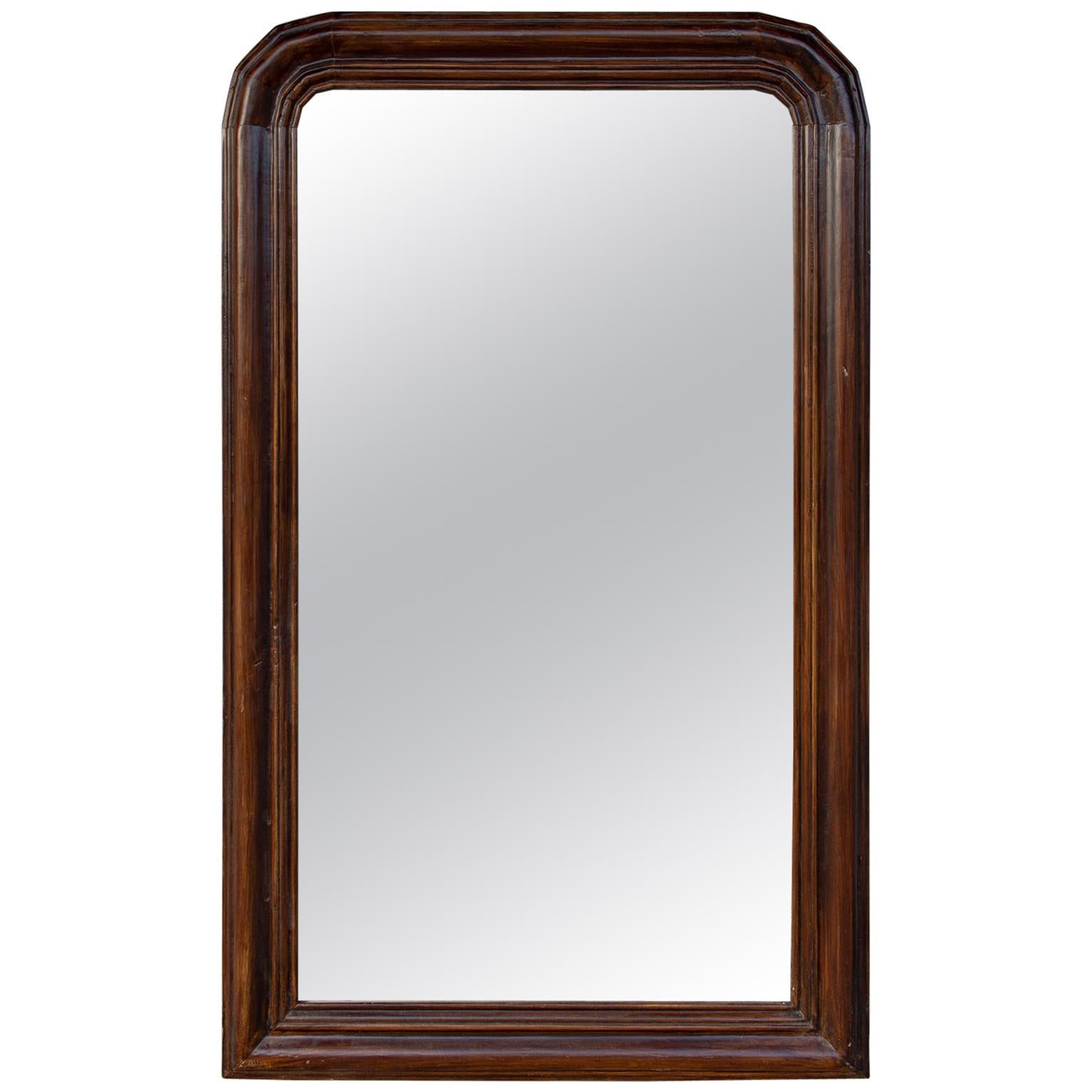 Antique Wood Frame Louis Philippe Mirror found in France