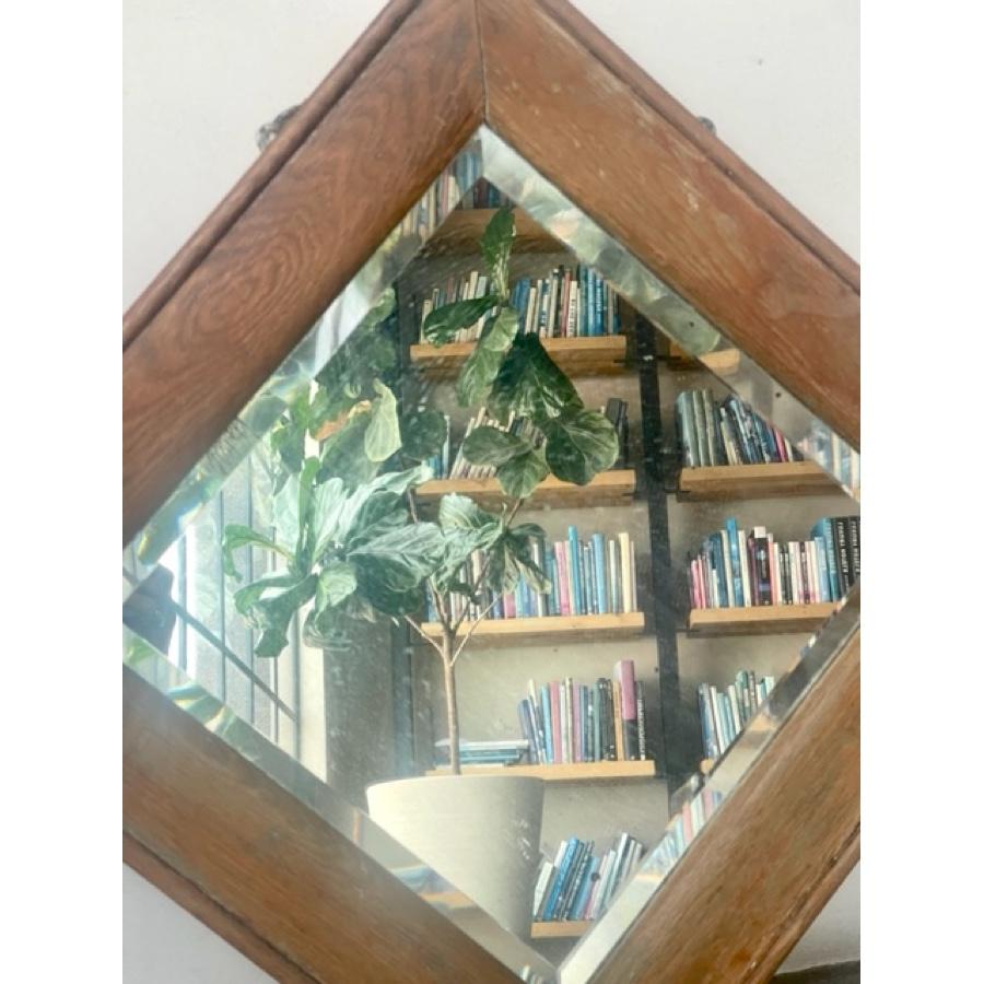 Antique Wood Frame Mirror

Dimensions: 1