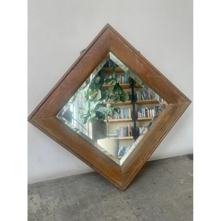 19th Century Antique Wood Frame Mirror For Sale