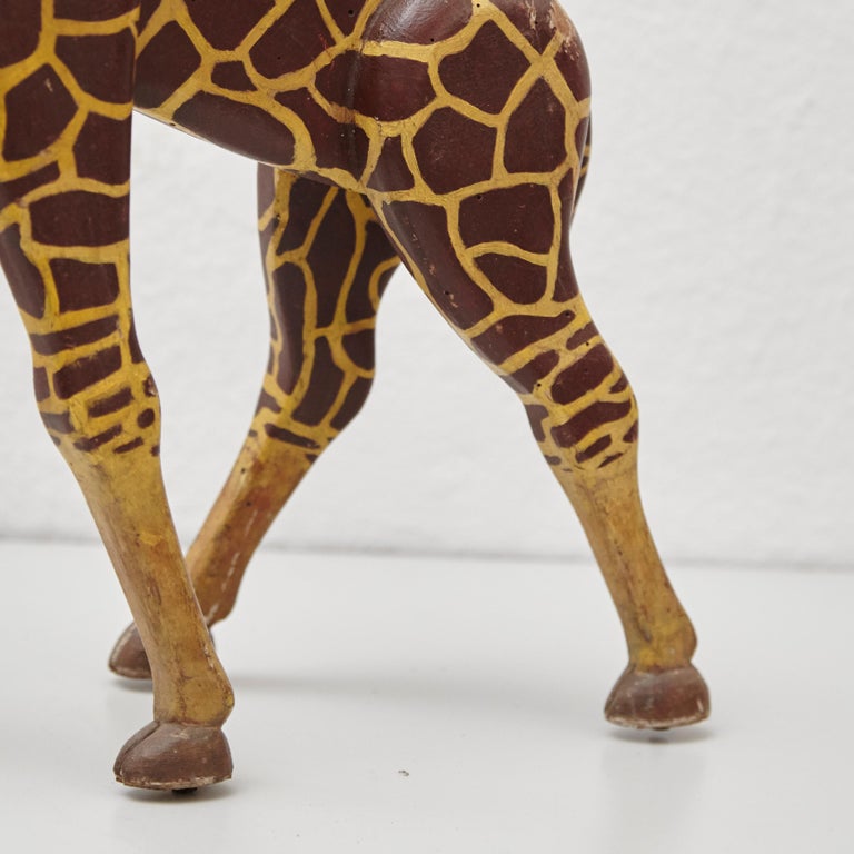 Antique Wood Giraffe Sculpture circa 1930 at 1stDibs