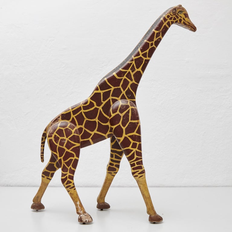 Antique Wood Giraffe Sculpture, circa 1930 at 1stDibs