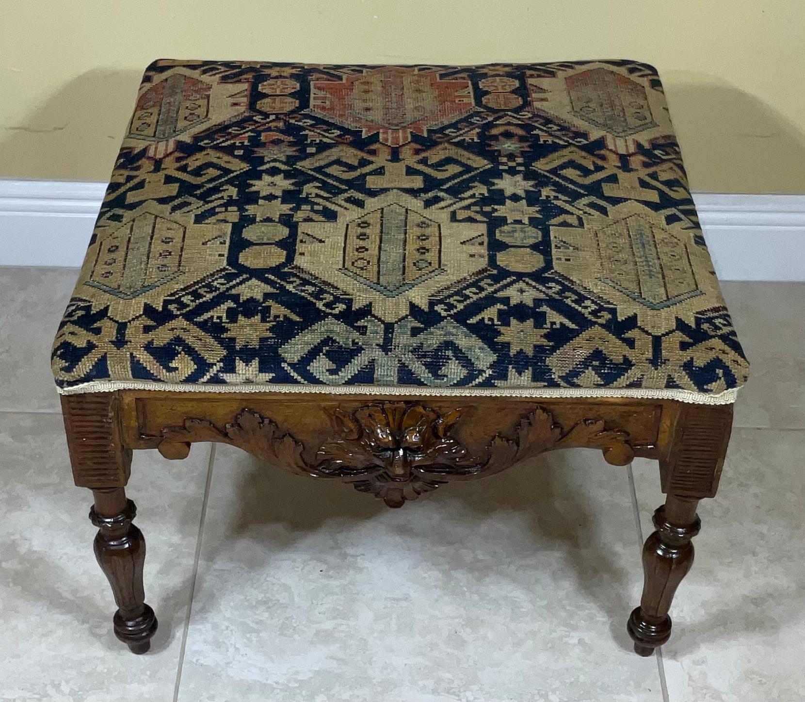 Antique Wood Hand Carved Low Table /Sit/Stool For Sale 7