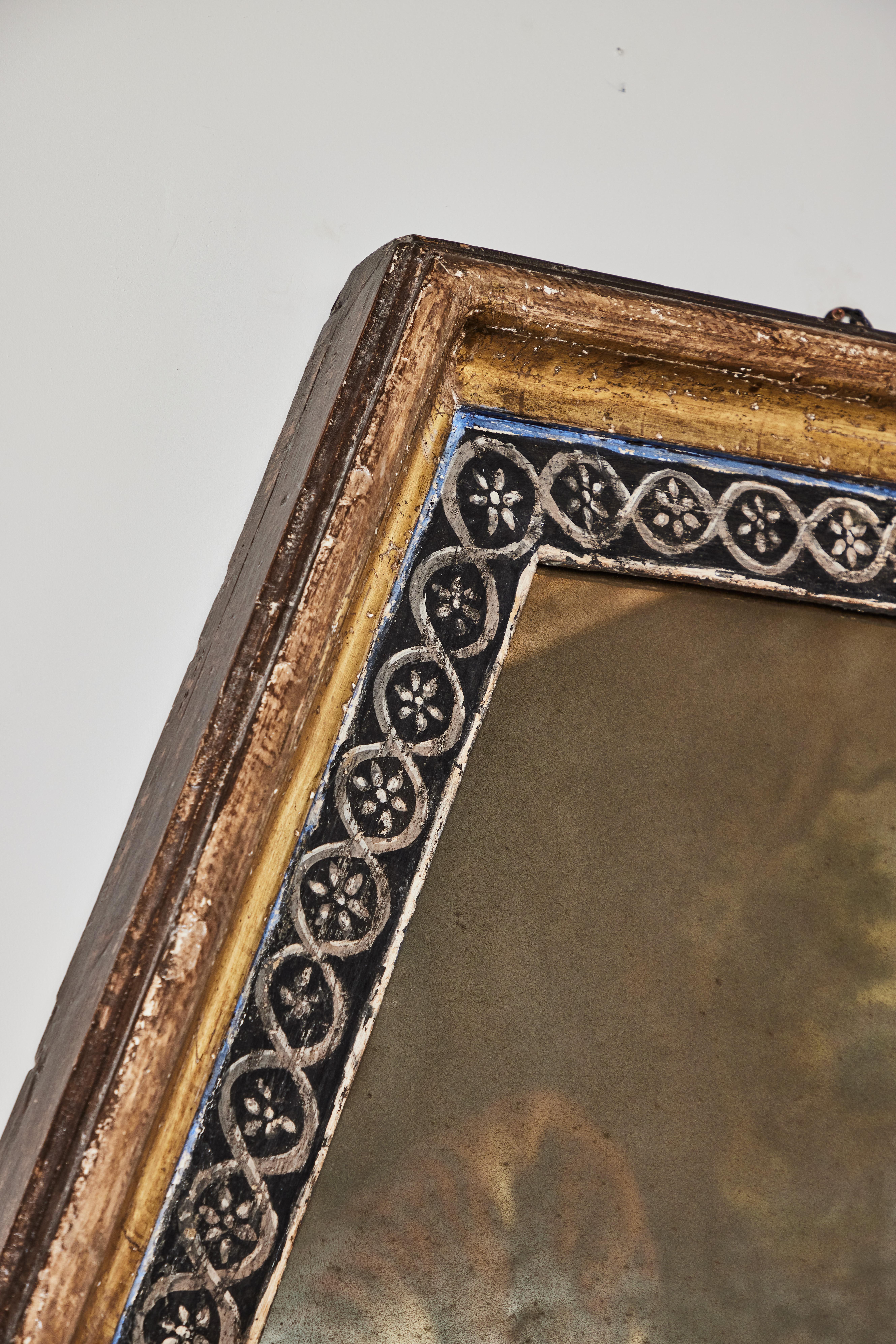 Italian, Antique Wood Framed Mirrors 1