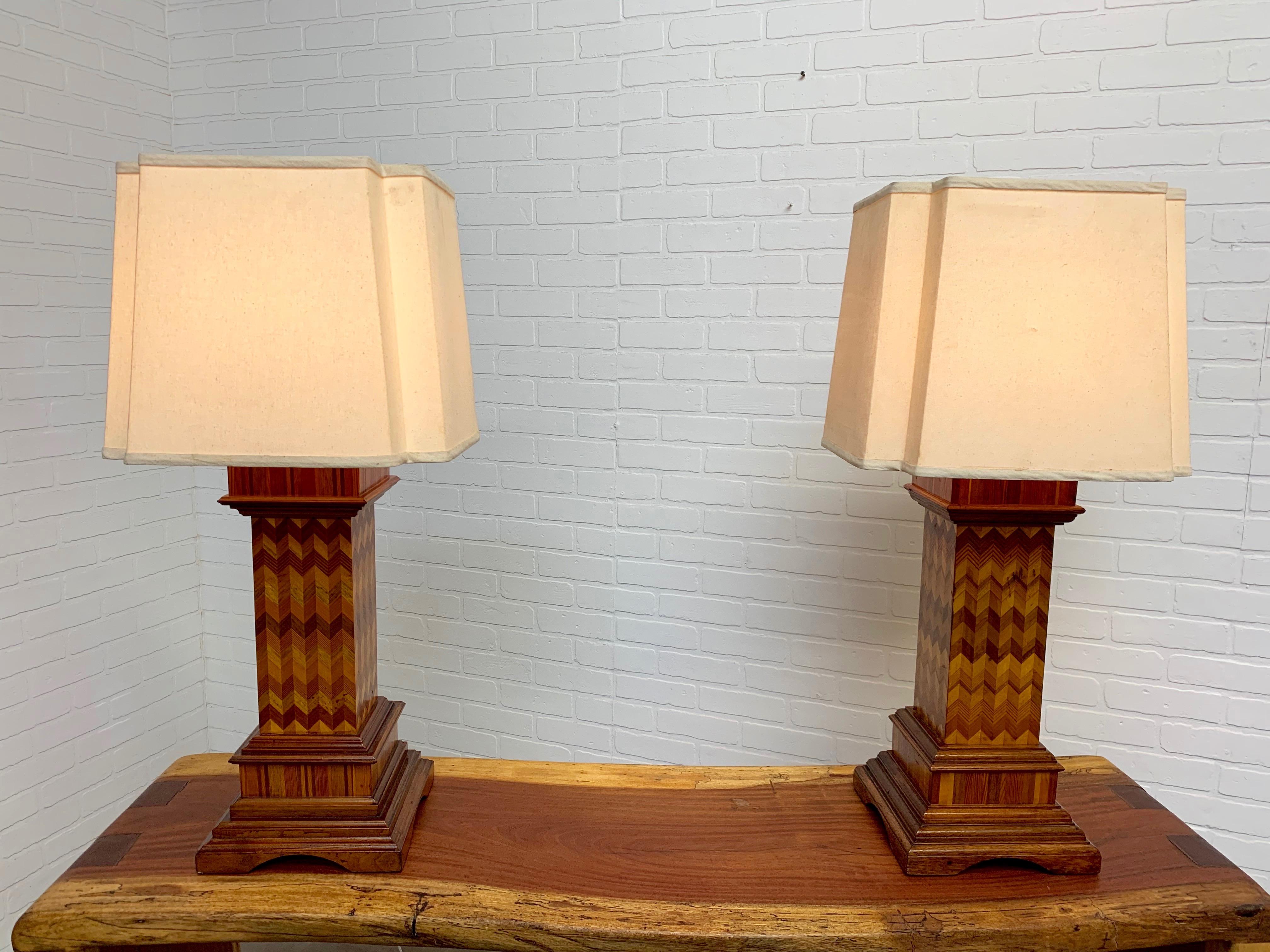 Antique Wood Lamps Made of Architectural Elements 4