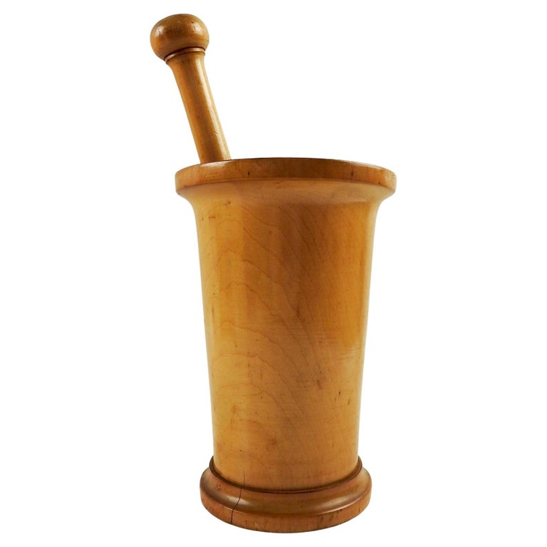 Antique Wood Mortar and Pestle For Sale at 1stDibs