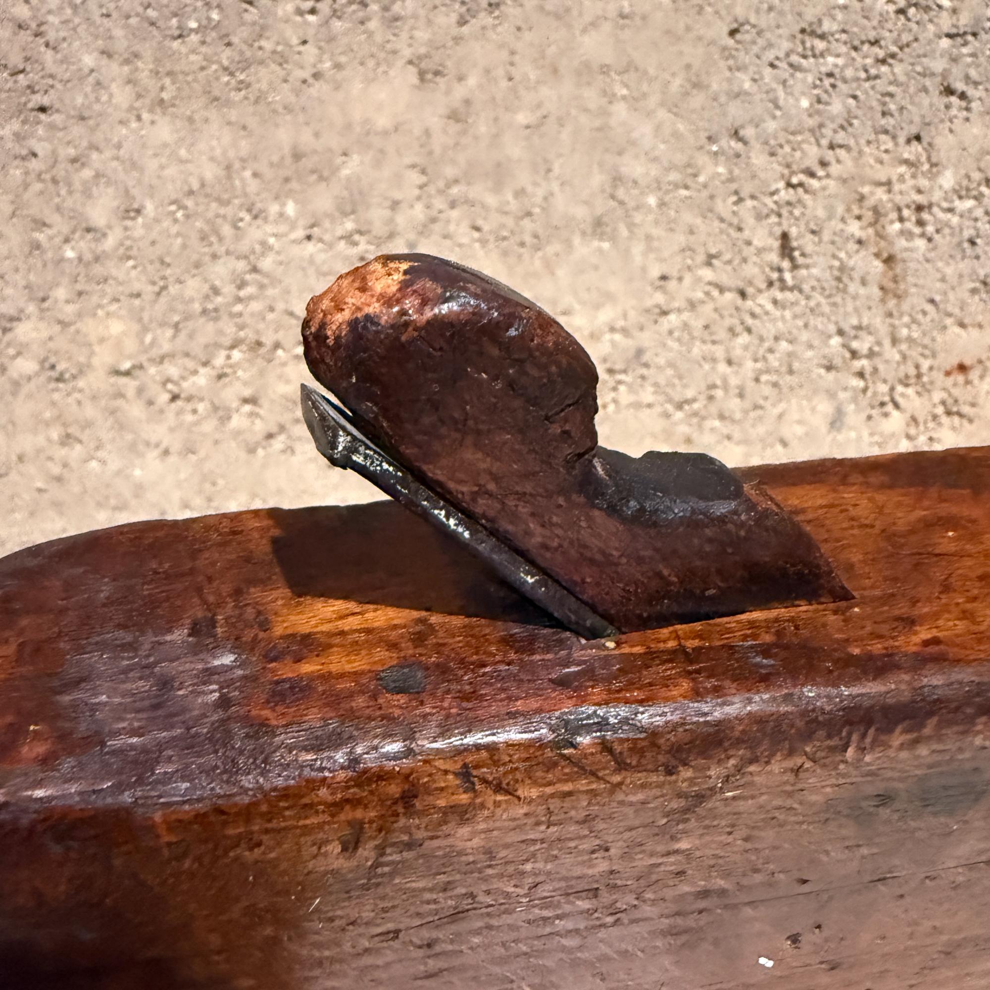Antique Wood Moulding Plane Wooden Carpenter's Tool 1800 In Good Condition For Sale In Chula Vista, CA