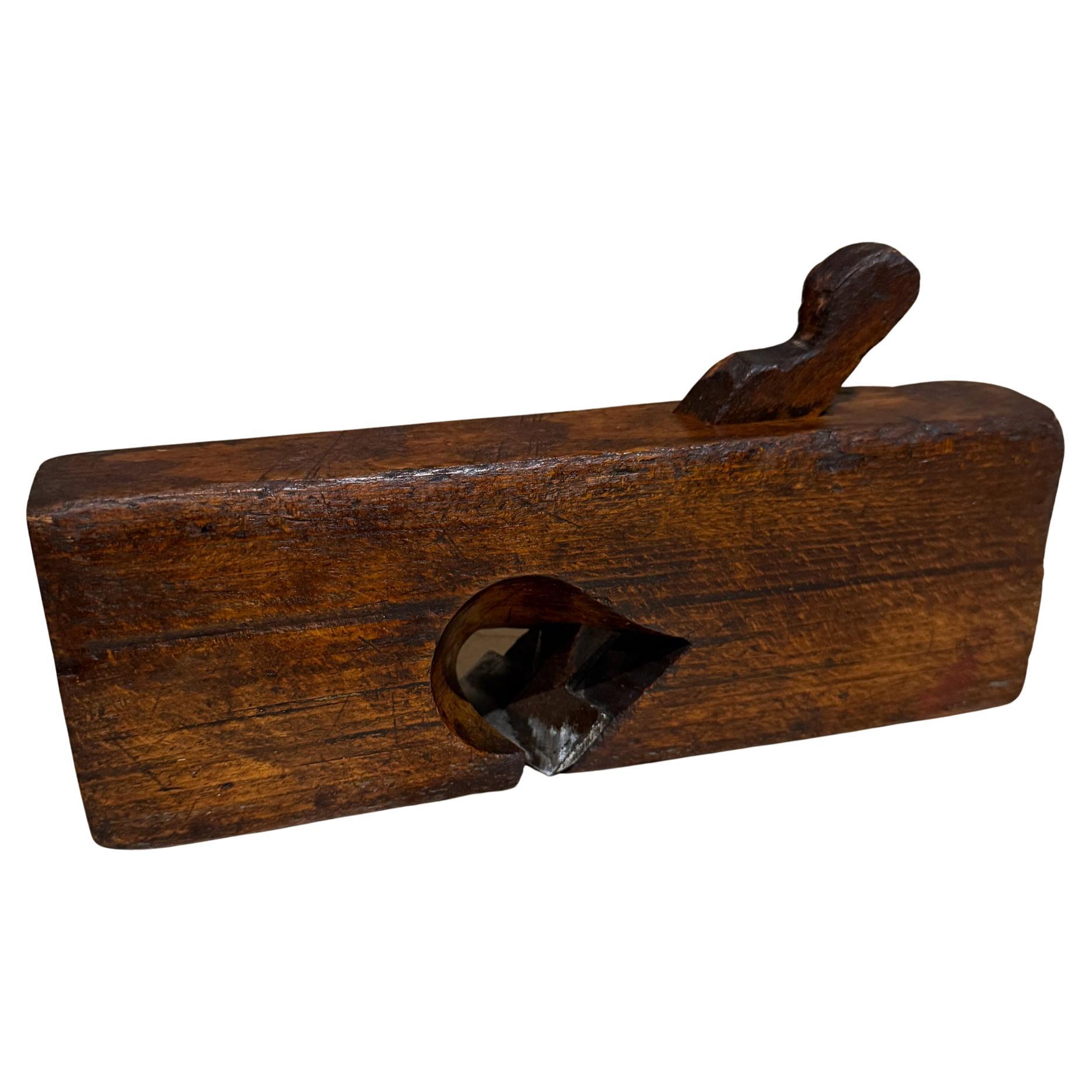 Antique Wood Moulding Plane Wooden Carpenter's Tool 1800 For Sale