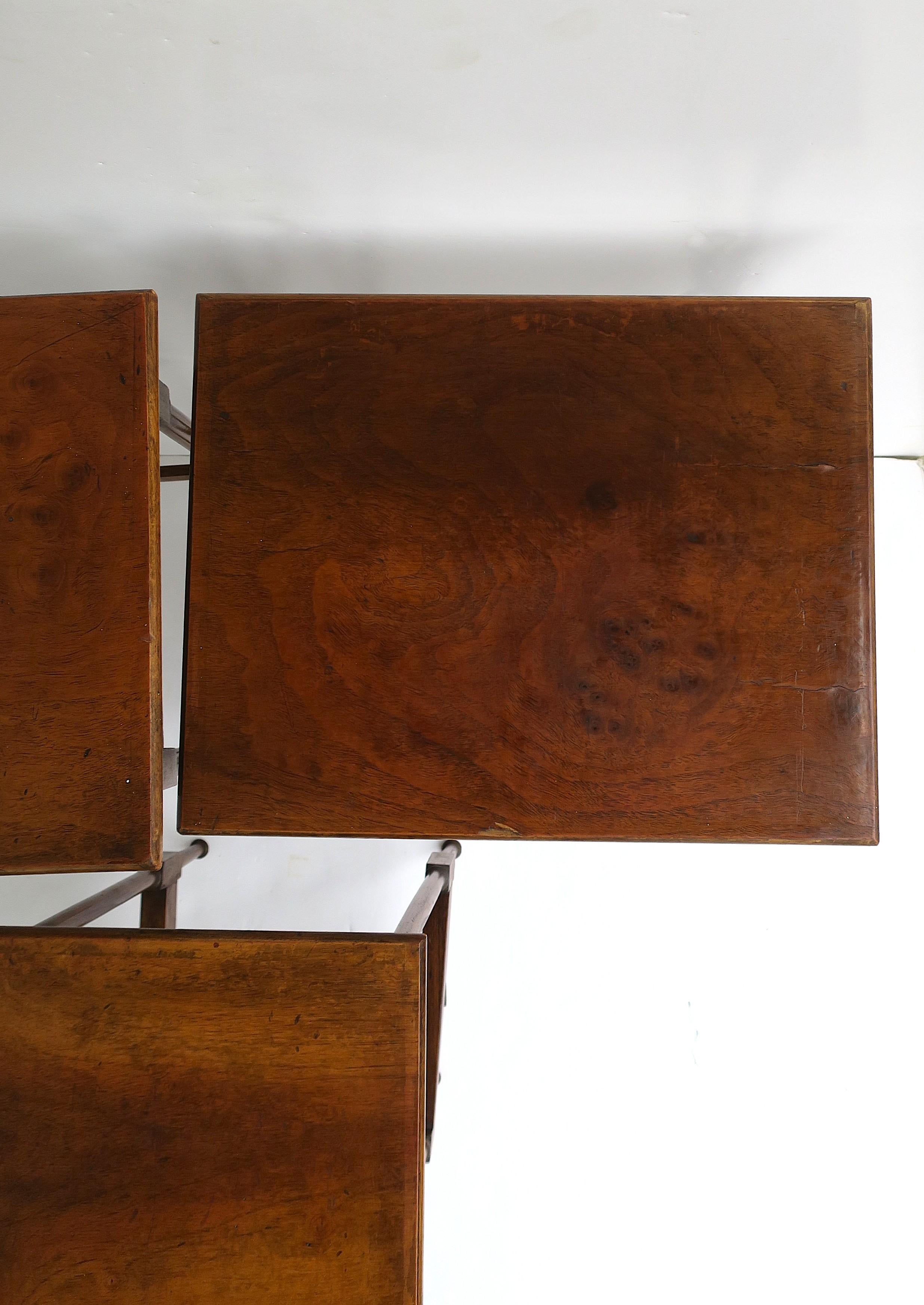 Antique Wood Nesting Tables 10