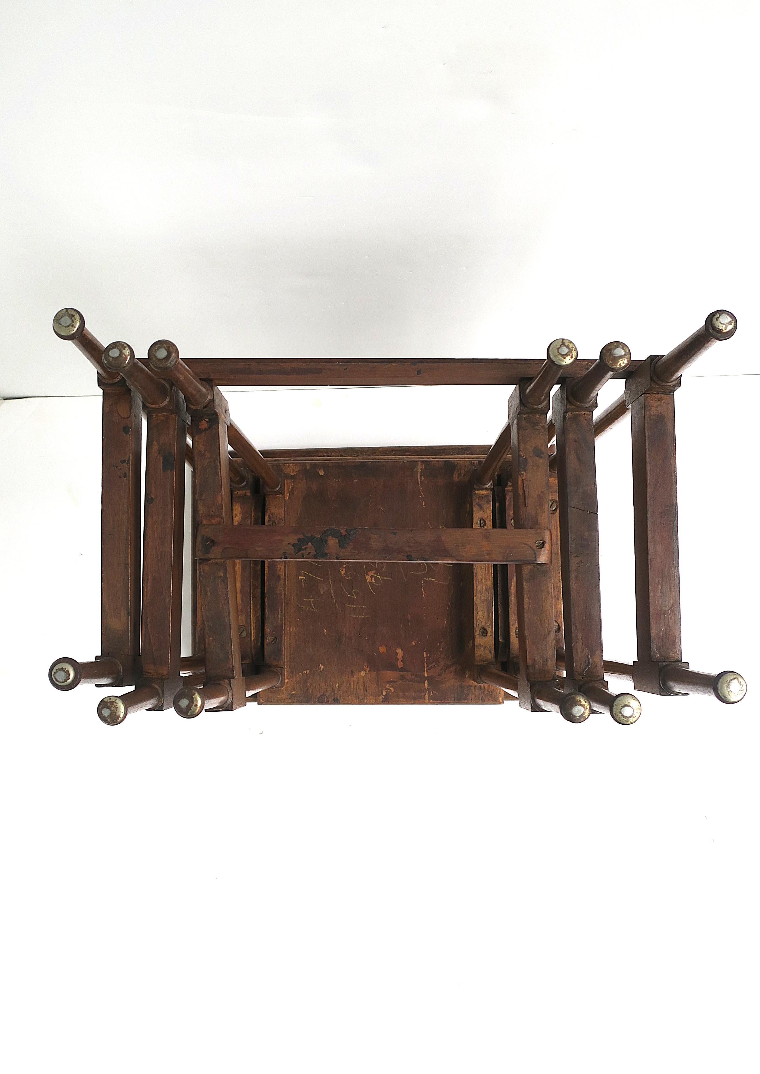 Antique Wood Nesting Tables 12
