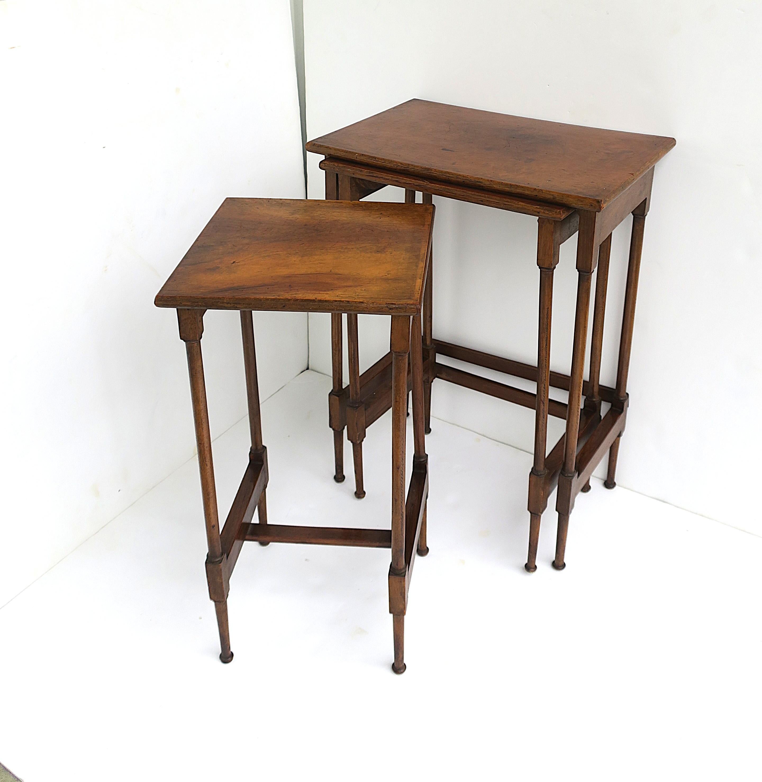 20th Century Antique Wood Nesting Tables