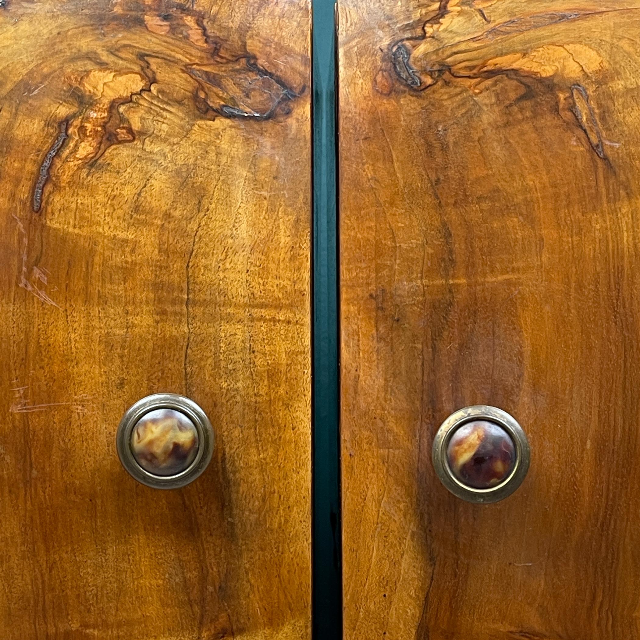 Antique wood nightstand, Italy, 1940s, Set of 2 For Sale 6