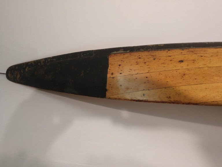 Industrial Mid Century Antique Wood Propeller Blade Handmade