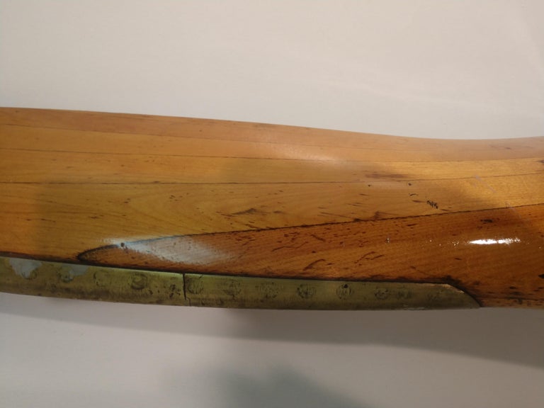Mid-20th Century Mid Century Antique Wood Propeller Blade Handmade