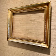 Marco de Arte Antiguo de Madera Rectangular Dorado y Plateado