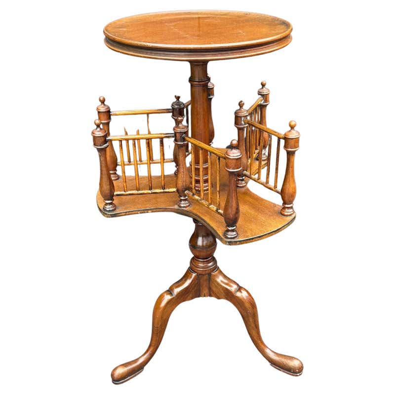 Edwardian Revolving Book Table Side Reading Mahogany 1900 For Sale at ...