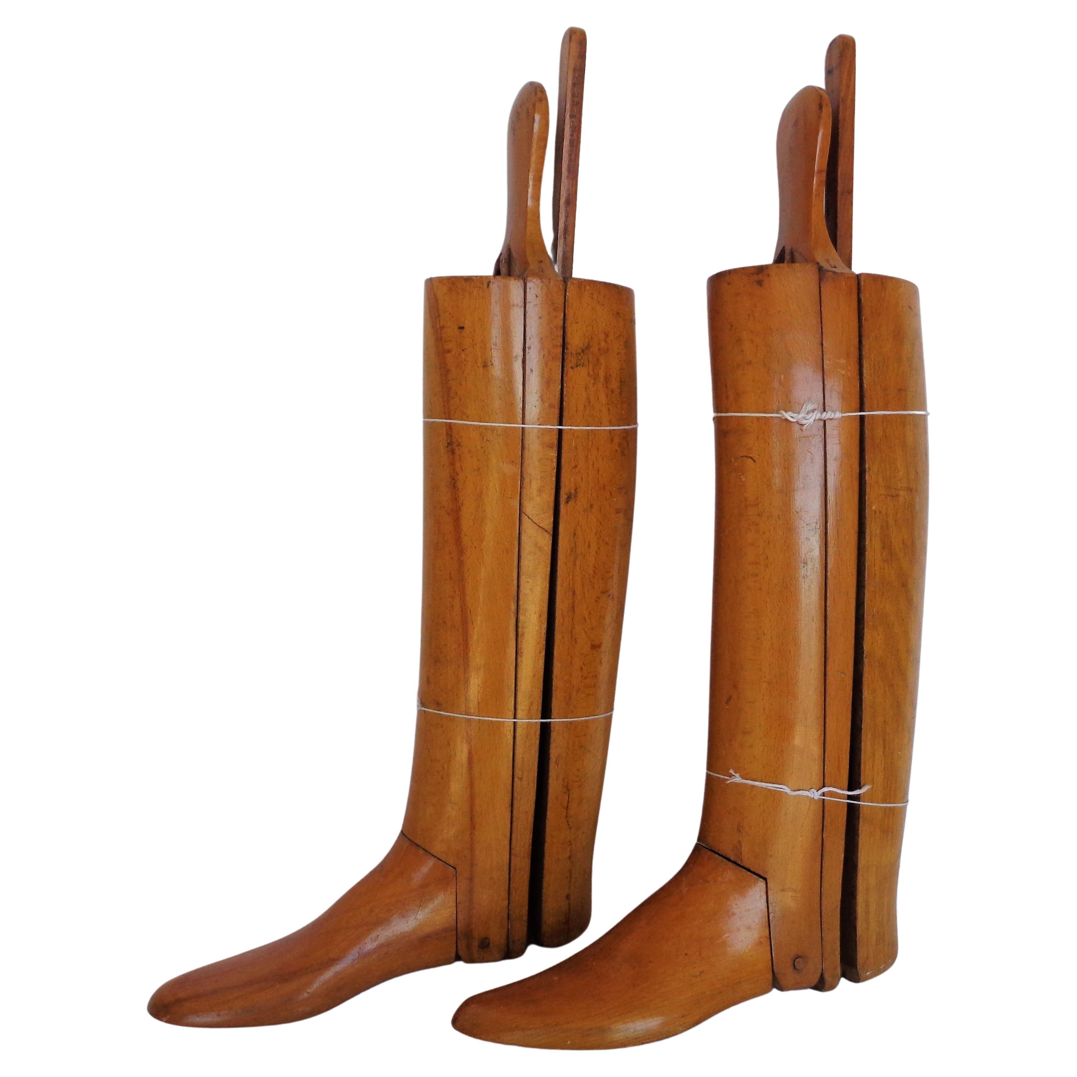 Antique Wood Trees for English Leather Riding Boots 8