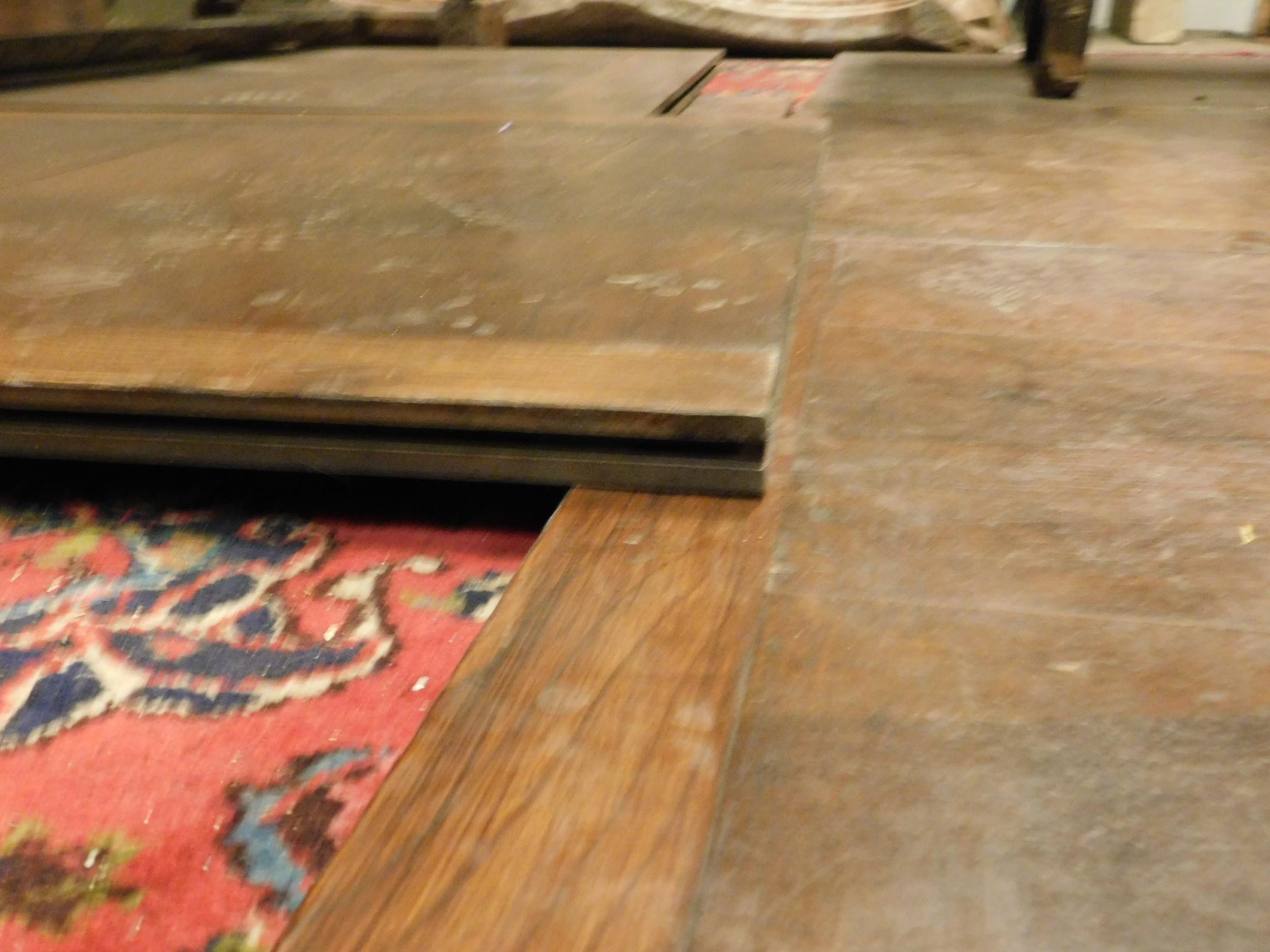 Antique Wood Walnut Floor Dated 1843, Perfect and Original Patina 6