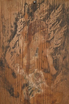 Antikes Holzschnitt-Gemälde eines Myo-o-o-Königen/Edo-Zeitalters/Wanddekoration