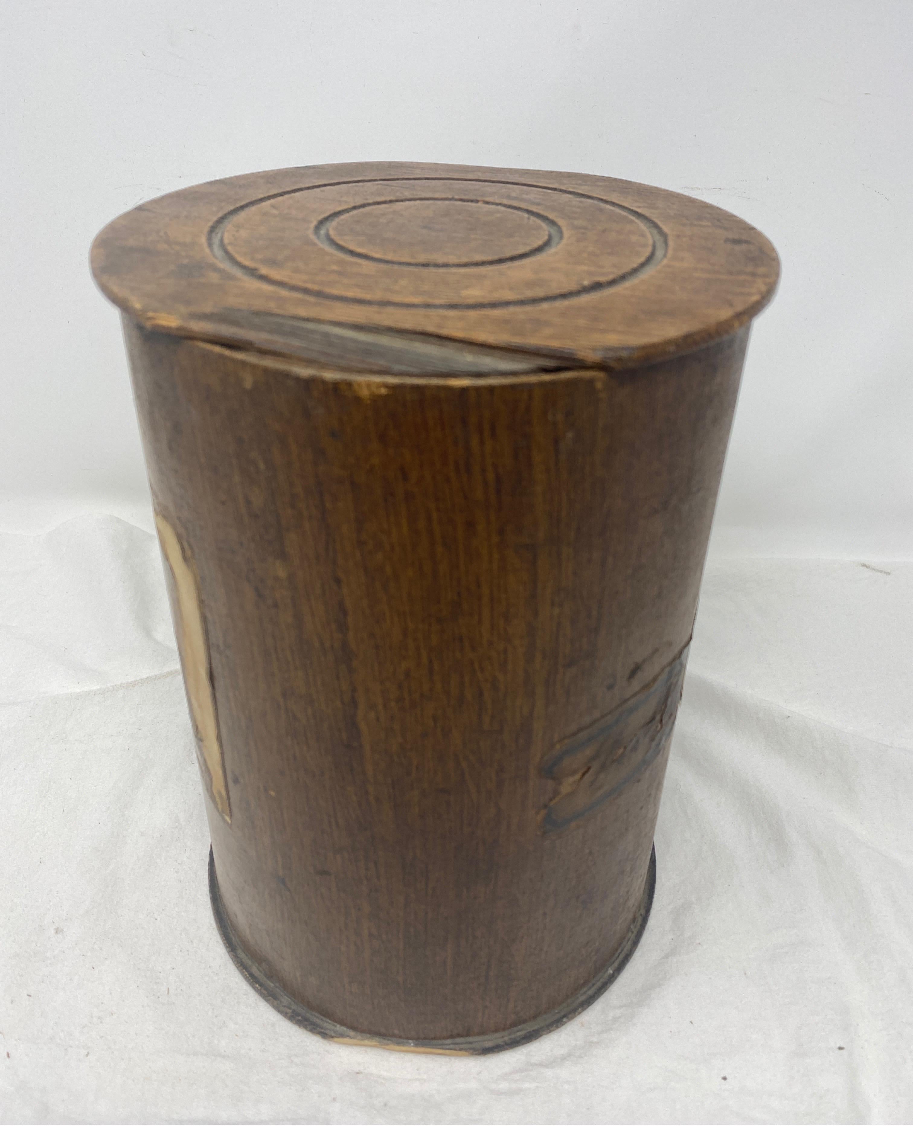 Antique Wooden Apothecary Pharmacy Storage Jar In Good Condition In Houston, TX