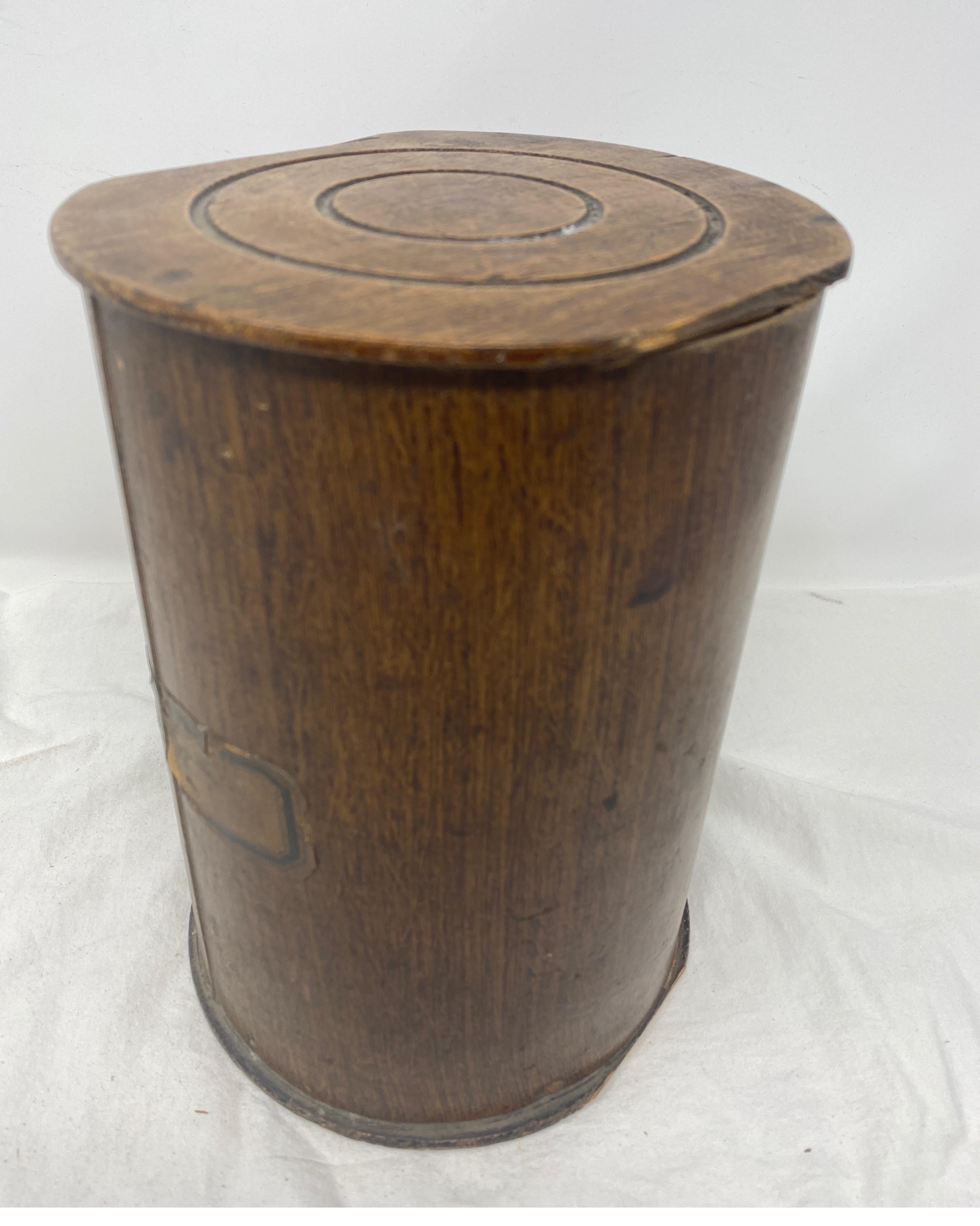 20th Century Antique Wooden Apothecary Pharmacy Storage Jar