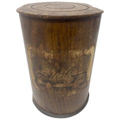 Antique Wooden Apothecary Pharmacy Storage Jar