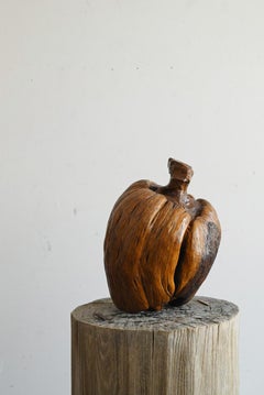 Antique wooden apple-shaped figurine/Fruit object/Late 20th century