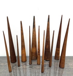 Antique Wooden Architectural Cone Collection (12)