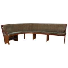 Antique Wooden Banquette Bench