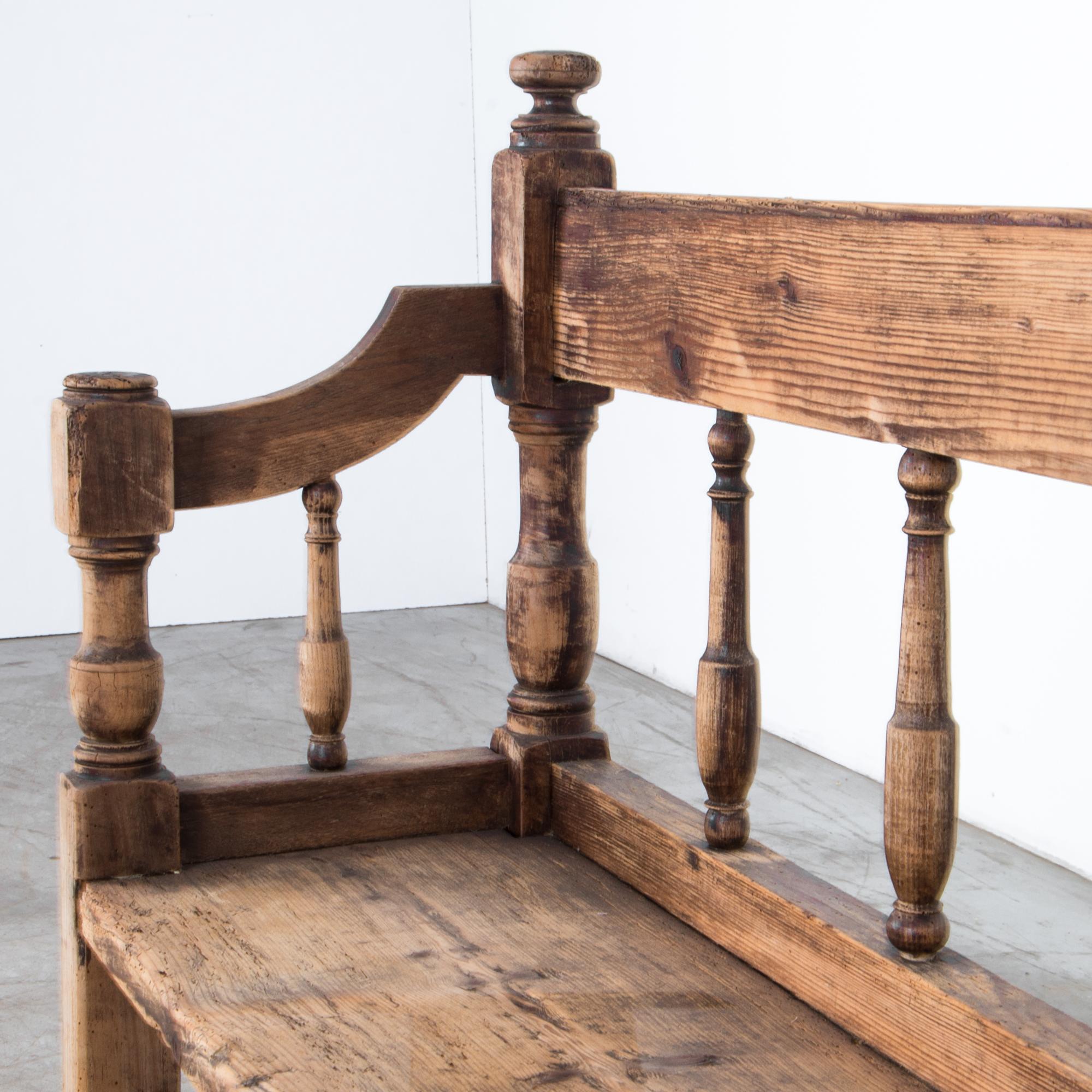 19th Century Antique Wooden Bench