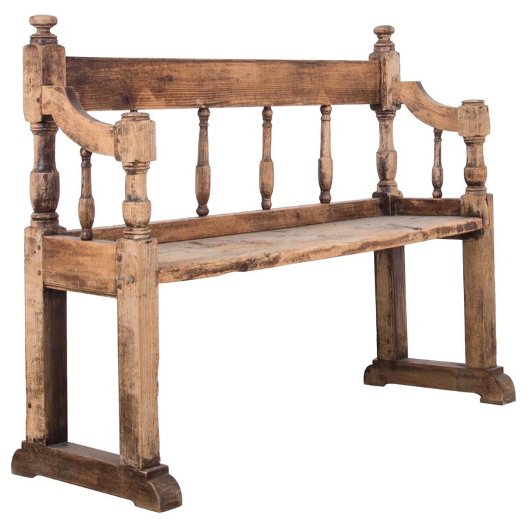 Antique Wooden Bench at 1stDibs
