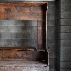Antique Wooden Bench with Table, wabi-wabi, Spain, 1820s