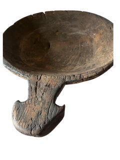 Antique wooden bowl for kneading dough or serving