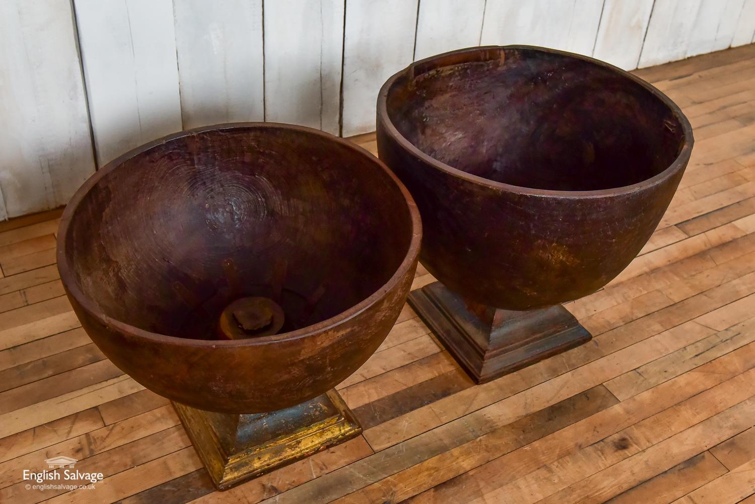 European Antique Wooden Bowls, 20th Century For Sale
