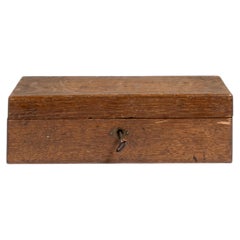 Antique Wooden Box from France, Early 20th Century, Warm Brown Finish