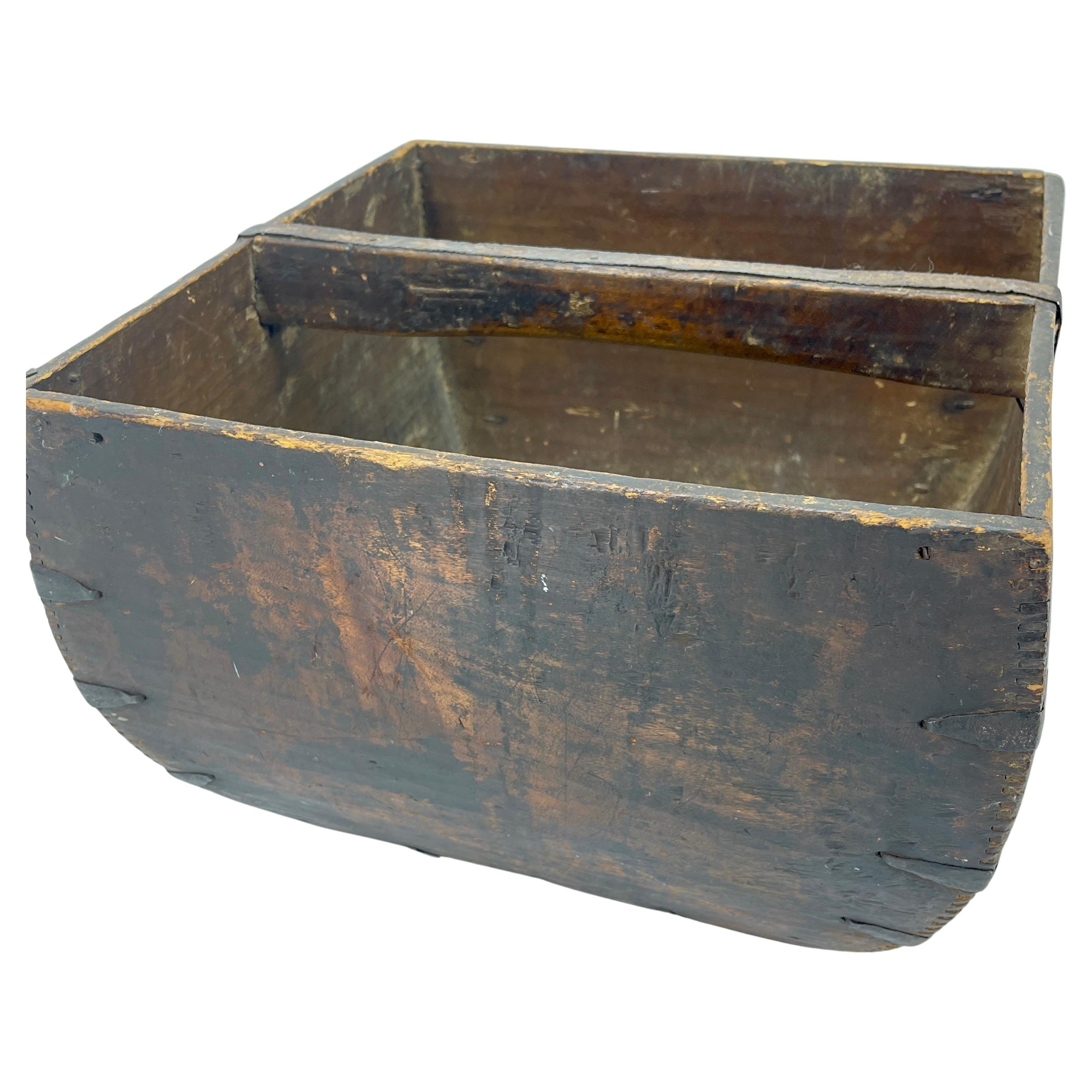 wooden crate with handle