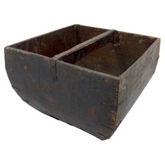 Antique Wooden Box or Crate with Handle