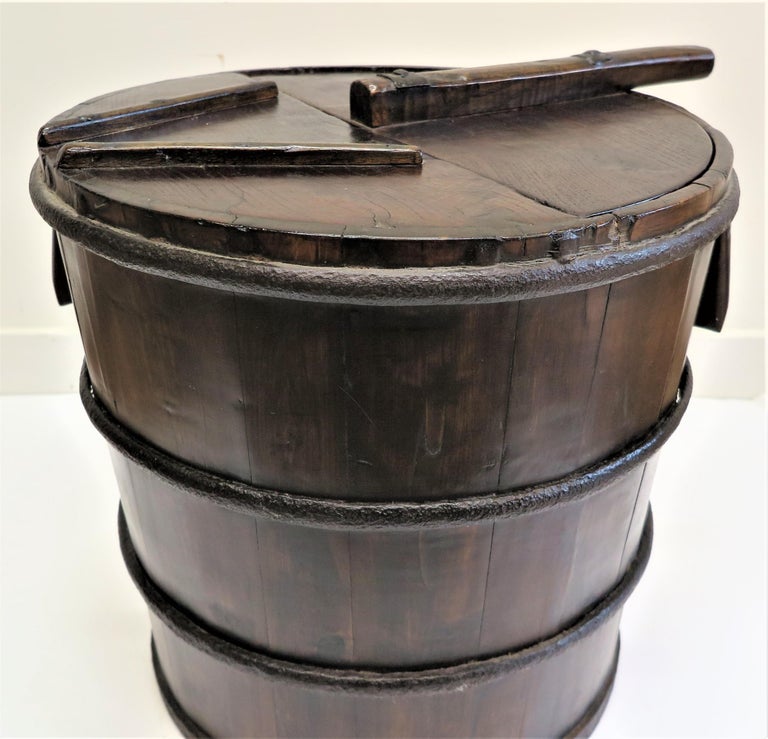 Country Antique Wooden Bucket For Sale