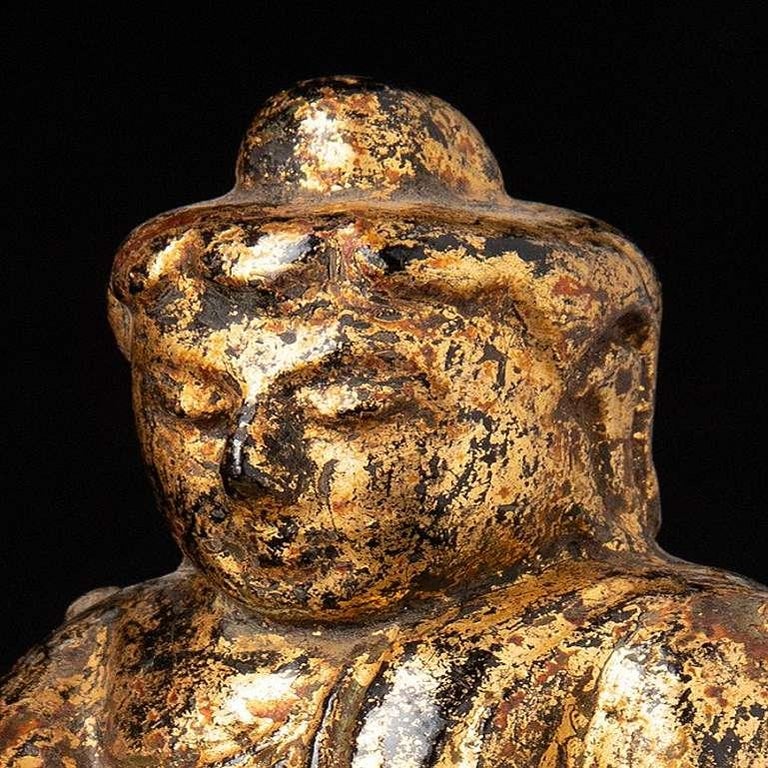 Antique Wooden Buddha Statue from Burma For Sale at 1stDibs