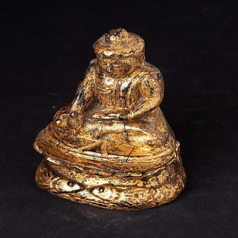 Antique Wooden Buddha Statue from Burma 8