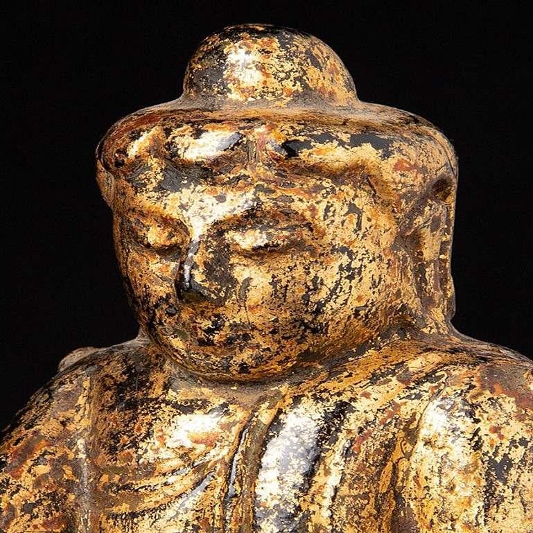Antique Wooden Buddha Statue from Burma 10